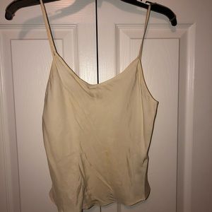 Cream silk top